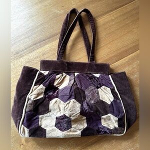 Vintage Patchwork Brown Purse Alexia Crawford